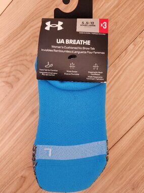UA Breathe Cushioned Socks - 3 pack